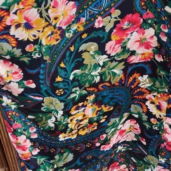 Victoria's Secret Gold Label‎ Blue/Green Paisley Vintage Robe OSFA - Picture 8 of 14